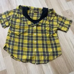 重ね着風チェックシャツ