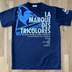 ネイビー グラフィックプリント Tシャツ S