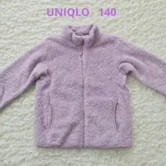 ユニクロ 140 フリースジャケット ラベンダー UNIQLO 紫 パープル