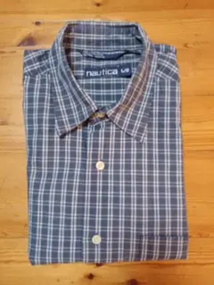 古着 nautica チェック柄 半袖シャツ Lサイズのサムネイル