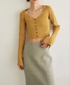 ニット/セーター herlipto  Cutout Ribbed Stretch-Knit Top Her lip to - Herlipto♡Cutout Ribbed Stretch-Knit Topの通販 by