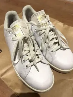 adidas/STANSMITH LUX/白×緑/上級モデル/本革【25cm】 - メルカリ
