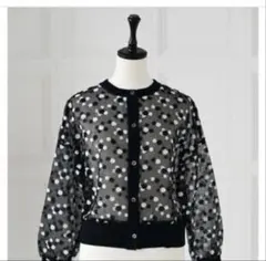 TREFLE+1 マーガレットカーディガン黒