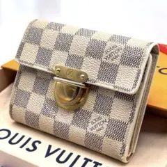 ルイヴィトン 美品 ダミエ アズール ポルトフォイユ コアラ コンパクト