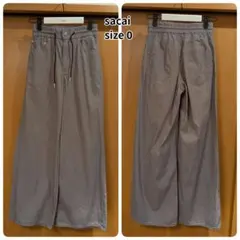 sacai コットンワイドパンツ グレー size 0のサムネイル