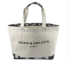 DEAN＆DELUCA ハイビスカス柄　内ポケ付トートバッグ Lサイズ