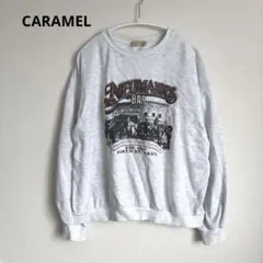 CARAMEL ソニョナラ　フロント プリント ルーズ スウェット　トレーナー