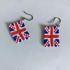 英国国旗　ユニオンジャック イギリス　ビーズピアス