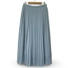 UNIQLO シフォンプリーツロングスカート ブルー　L