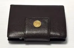 BVLGARI ブルガリ 二つ折り財布 ダークブラウン レザーのサムネイル
