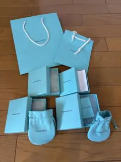 ティファニー 空箱 巾着 5セット（ボックス ケース ポーチ 保存袋）② ティファニー 空箱 巾着 5セット ボックス ケース ポーチ 保存袋 旧