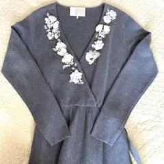 最終お値下げ　美品チェスティカシュクールニットワンピース