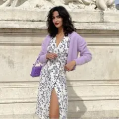 Rouje Paris フラワーワンピース　ブルーのサムネイル