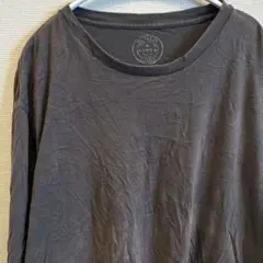 無地 長袖Tシャツ クルーネック 丸首 XL 灰 綿 カジュアル ヴィンテージのサムネイル