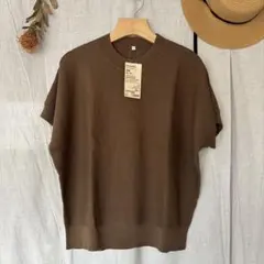 Muji 브랜드의 새로운 오가닉 반팔 스웨터 (태그 사이즈 M ~ L)
