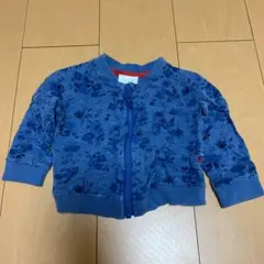 〔No.110〕next 花柄パーカー アウター ブルゾン デニム風