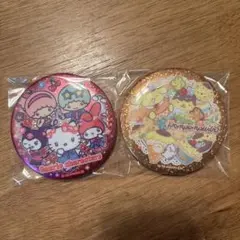 サンリオキャラクターズ＆ポムポムプリン 缶バッジ2個セット