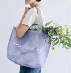 【美品】ディーンアンドデルーカ 2025春夏メッシュトートバッグL