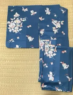 ② 新品 浴衣単品 浴衣 百合 水色 カルキュロ 洗える 清楚
