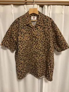 Dickies レオパード柄 半袖シャツ L