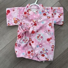 甚平 くろわっさんすべべ 女の子 ロンパース 70 日本製