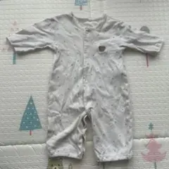 ホワイトロンパース 50-60cm コットン100%