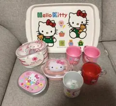 キティ　レトロ　お弁当箱　コップ　プレート　まとめ