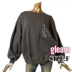 ⭐️A690⭐️ gleam ♥ 裏起毛 デザイン オーバー ゆったり トレーナーのサムネイル