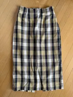 チェック柄 タイトスカート スリット入りのサムネイル