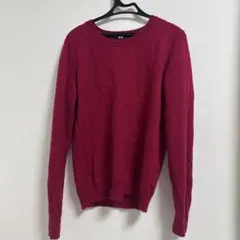 UNIQLO ワインレッド 薄手カシミヤセーター 長袖