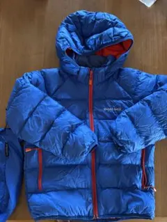 mont-bell フード付きダウンコート 青