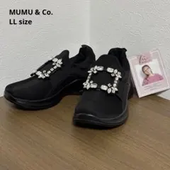 ☆タグ付き未使用品 しまむらmumu コラボ ビジュースニーカー ブラック LL
