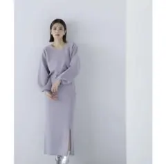 ナチュラルビューティーベーシック ダブルフェイスニットセットアップ