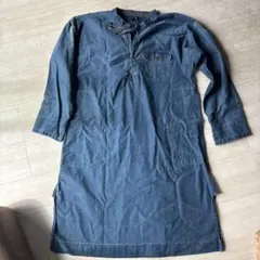 希少•美品【ディープインディゴ／プリーツ】45R／ライトデニム•シャツ