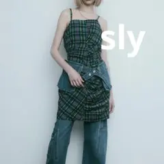 5200チェック柄ノースリーブミニワンピース