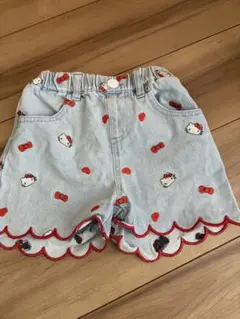 ハローキティ デニムショートパンツ 100cm