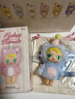 POP MART Pocket Friends ぬいぐるみ　水色
