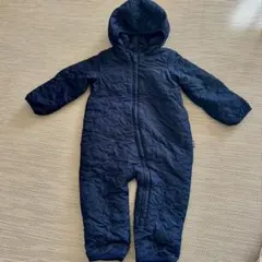ネイビー フード付きキルティングジャンプスーツ GAP カバーオール ネイビー