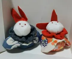 ウサギの人形　手作り　ひな祭り　ハンドメイド　和服