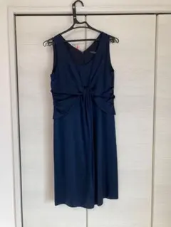 ユナイテッドアローズ　パーティードレス　ネイビー　シルク100%