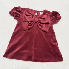 【H&M】ベロア ワンピ 6-9m