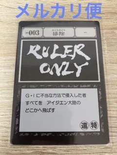 一番くじHUNTER×HUNTER グリードアイランドカード 003排除