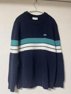 LACOSTE ストライプニットセーター S