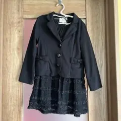 黒のジャケットとレースドレスセット　120