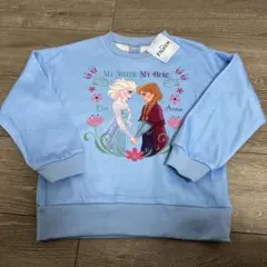 【新品】アナ雪　エルサとアナ トレーナー 水色　女の子120㎝