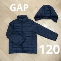 GAP キルティングジャケット 120 ネイビー フード付き　着脱可能