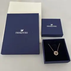 SWAROVSKI ネックレス オクタゴンカット ローズゴールド (紙袋付き 