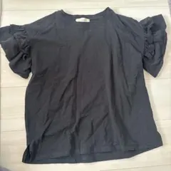 B:MING by BEAMS フリルスリーブ 半袖Tシャツ ブラックのサムネイル