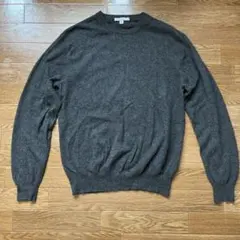 ユニクロ　カシミヤ100% ニット ダークグレー クルーネック　M