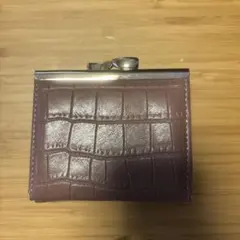 ピンク クロコダイル風 三つ折り財布